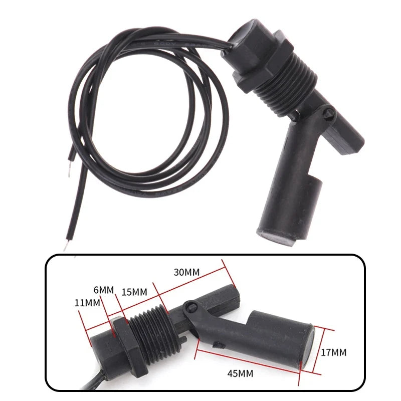 PP Plastic Ball Float Switch 12V–110V Water Level Sensor