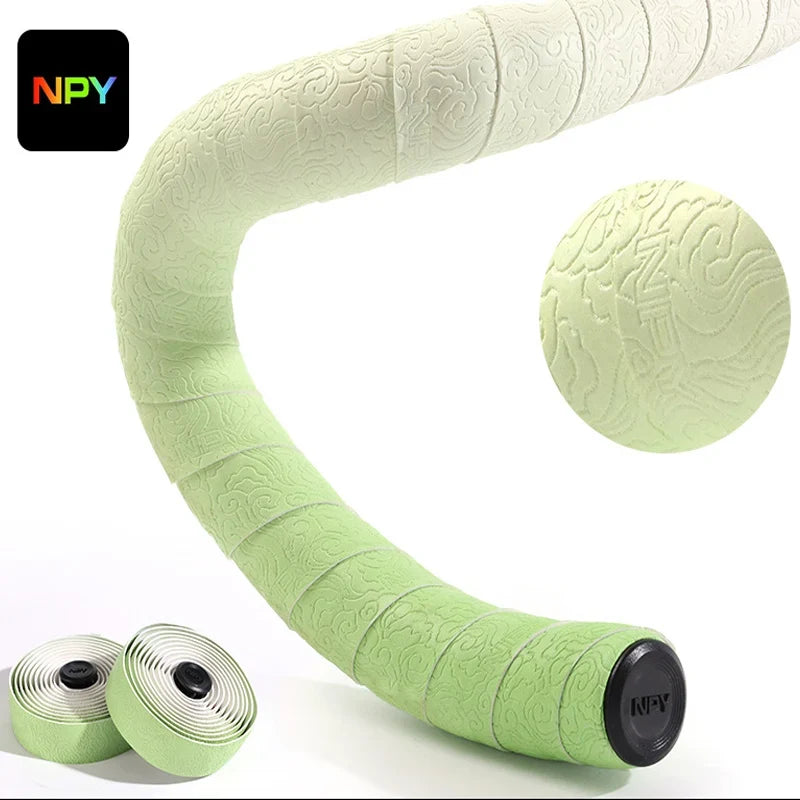 Road Bike Handlebar Tape EVA/PU Anti-Slip Bar Wrap + Plugs