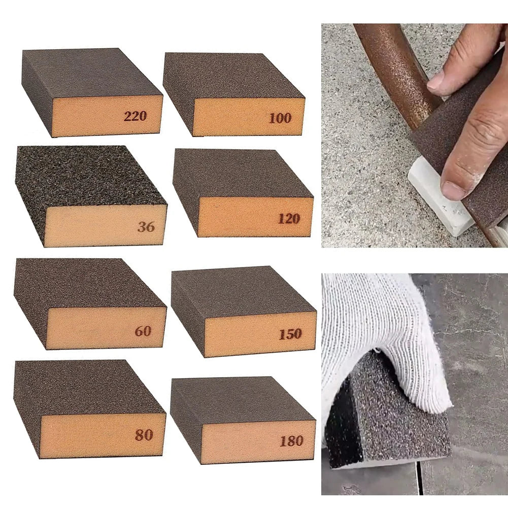 DAZZLEEX Sanding Sponge Blocks Grit 36–220 | Wet & Dry Abrasive