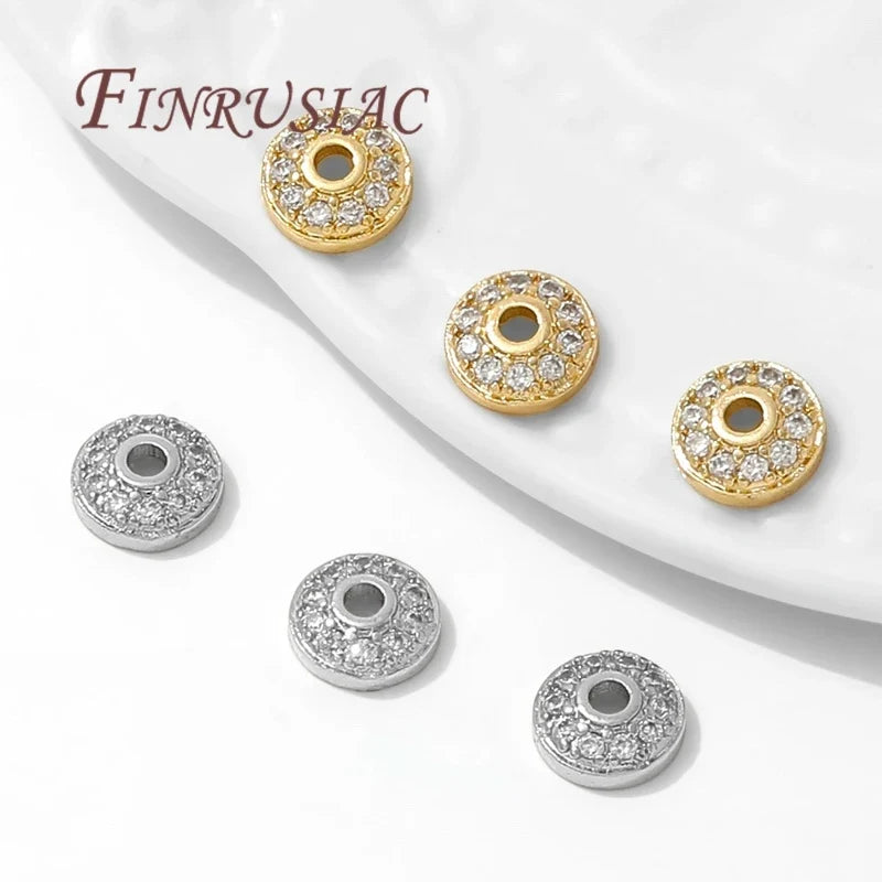 6.5mm 18K Gold Plated Brass Round Bead Caps | DIY Jewelry