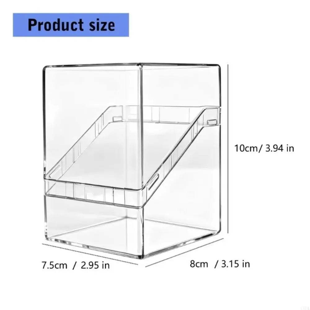 Acrylic TCG Card Storage Box – 100 Cards, Stackable & Clear
