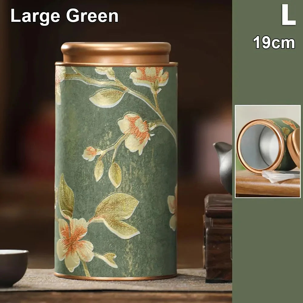 Tinplate Tea Storage Canister – Airtight Sealed Tin Can S/L