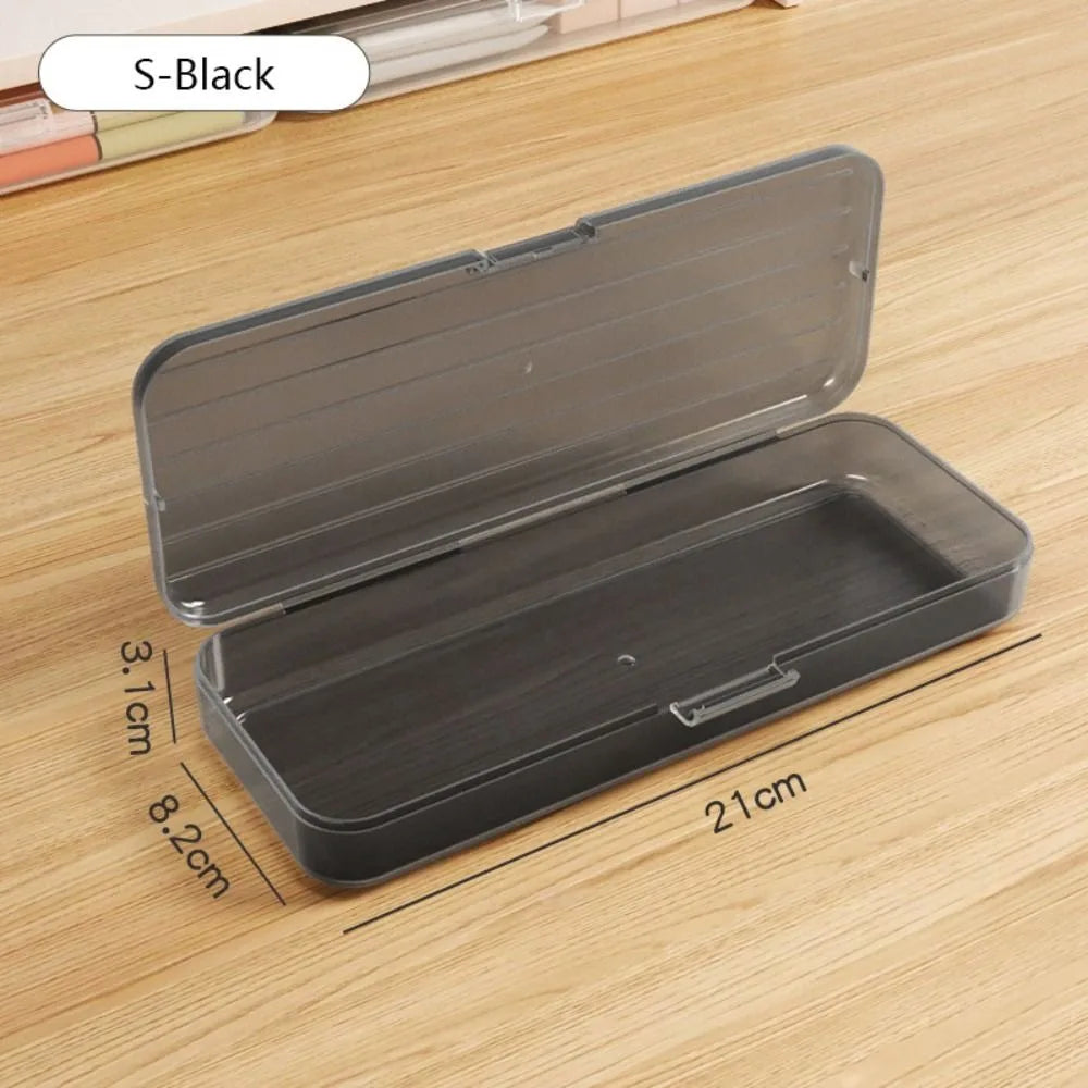 Transparent Stackable Plastic Pencil Box – Large Capacity
