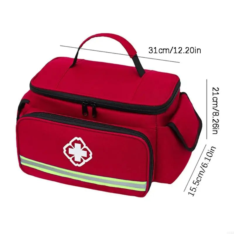 Portable First Aid Storage Bag | Carry Handle & Reflective Detail