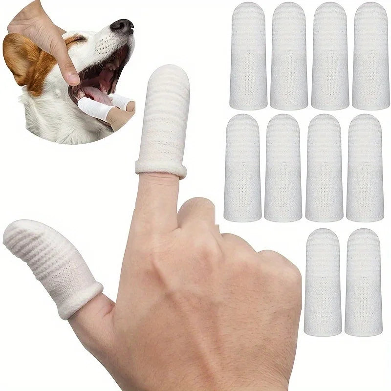 10-Pack Pet Finger Toothbrush Cots for Cats & Dogs | Nixie