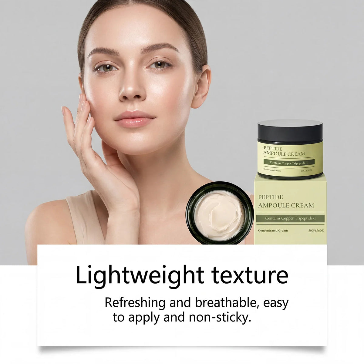 Blue Copper Peptide Face Cream – Hydrating Firming Moisturizer