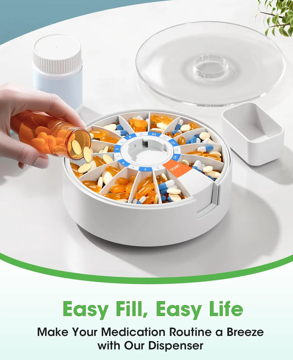 14-Day Pill Organizer & Tablet Cutter Combo Set