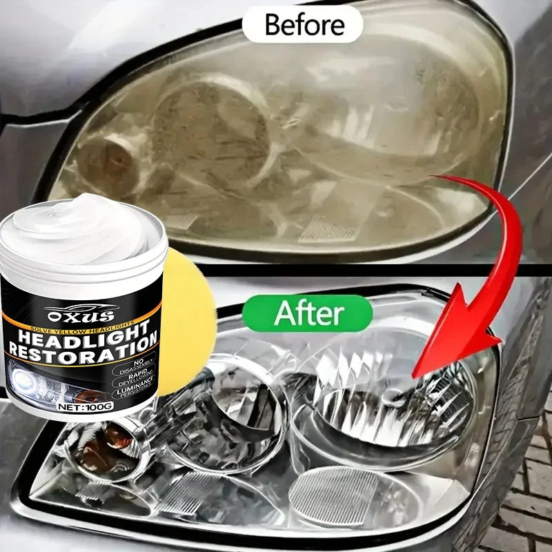 Car Headlight Restoration Kit – Polish & Oxidation Remover