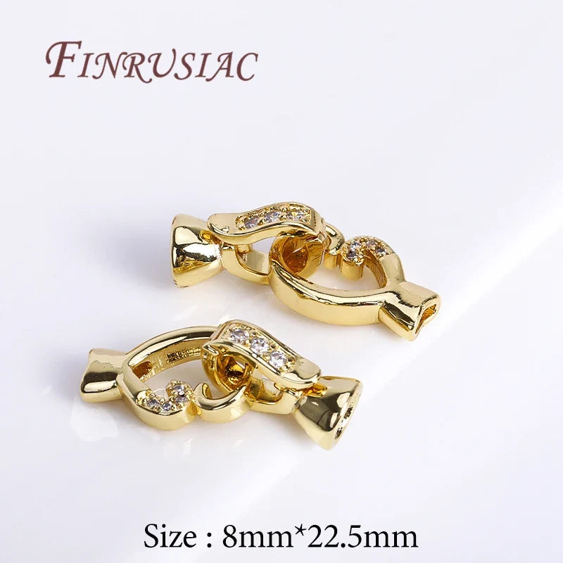 18K Gold Plated Zircon Clasp Connectors – DIY Jewelry Making