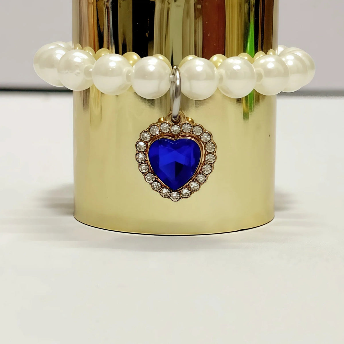 Pearl Gemstone Necklace for Labubu Dolls – 15/17cm Collar