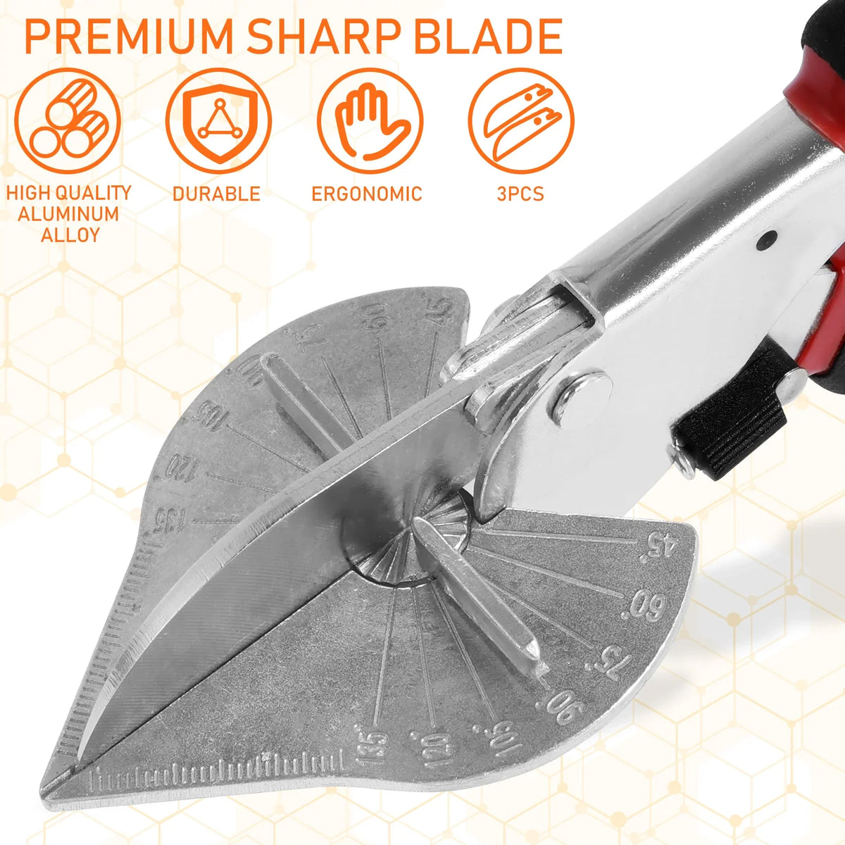 Miter Shears 45°–135° Multi-Angle Molding & Trim Cutter Tool