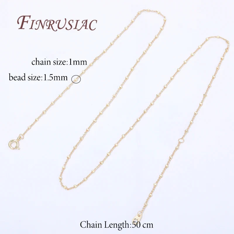 18K Gold Plated Bead Chain Necklace 50cm | DIY Jewelry Making