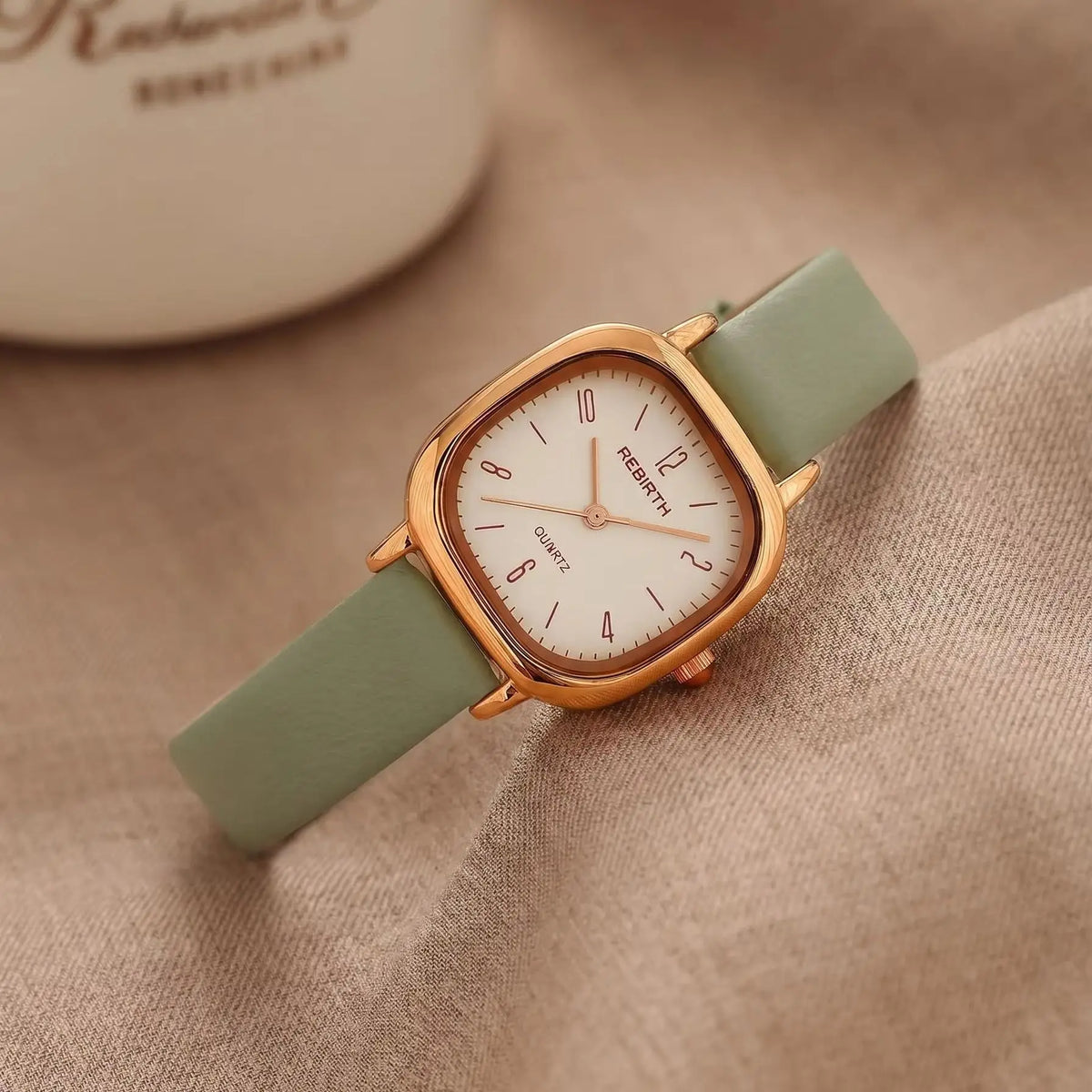 REBIRTH Roman Scale Quartz Watch | Leather Band, Water-Resistant