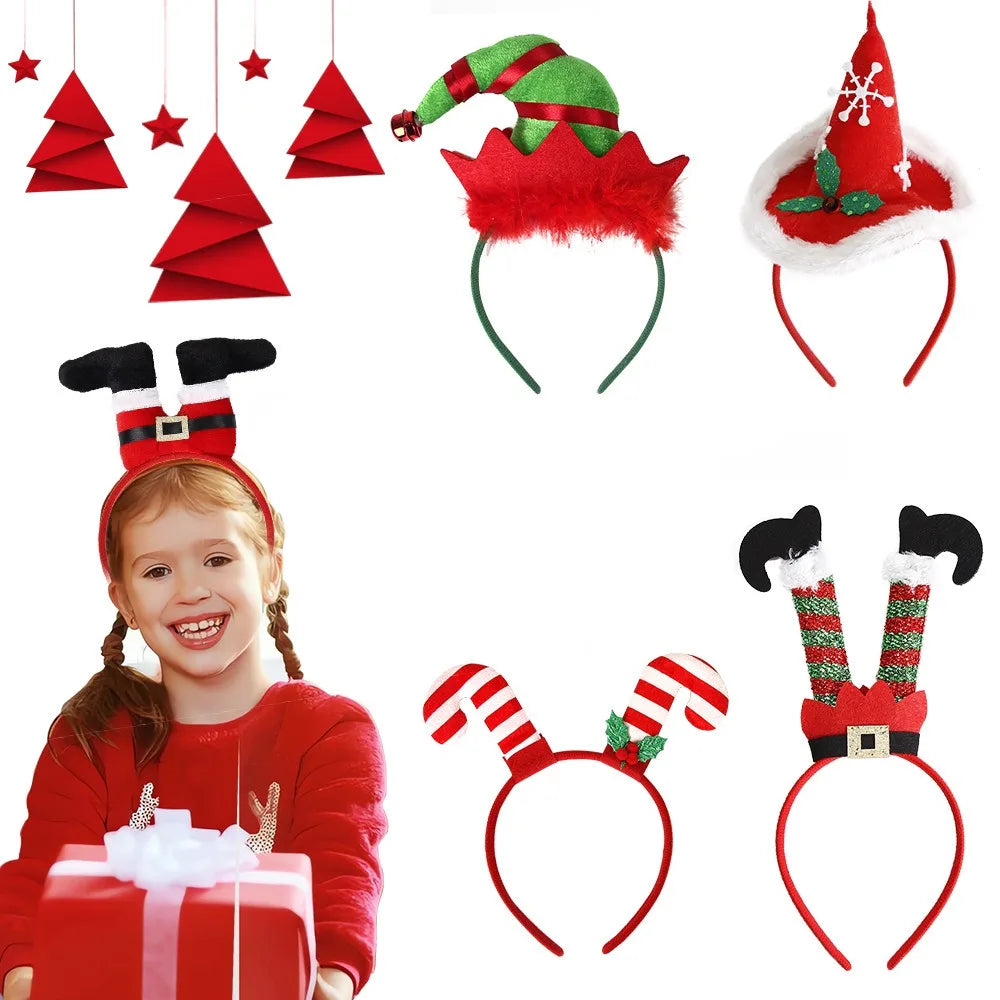 Cute Santa Claus Christmas Headband – Funny Xmas Hair Accessory
