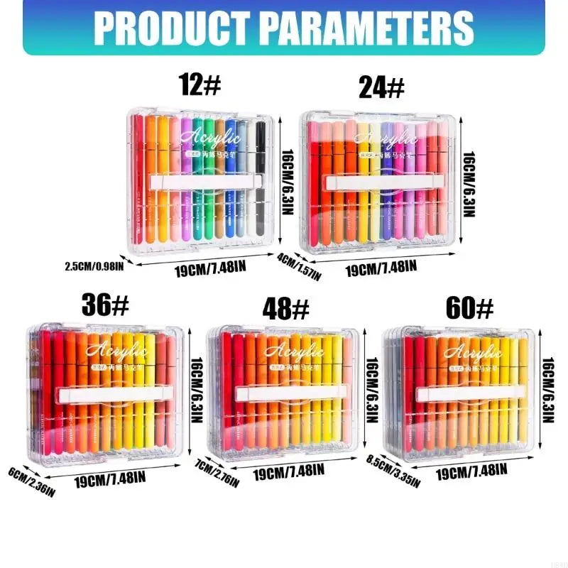 Acrylic Markers Set 12–60 Colors | Artists & Students