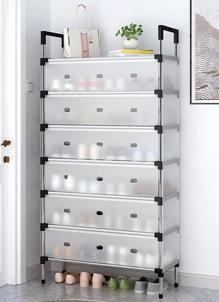 Multi-Layer Dustproof Shoe Rack – Space-Saving Cabinet