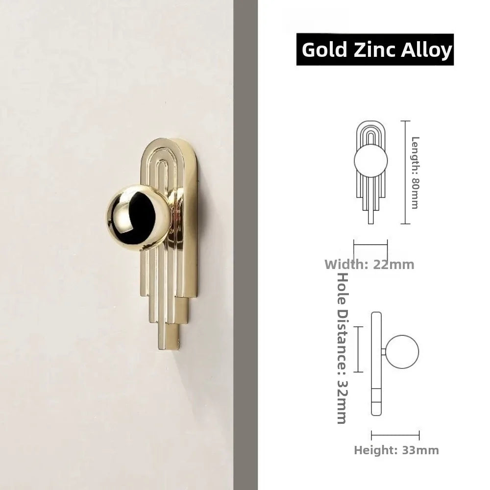 Gold Cabinet Drawer Handle | French Minimalist Zinc Alloy Pull