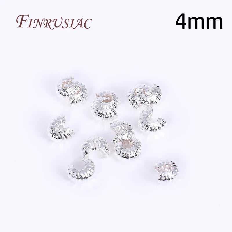 50Pcs 18K Gold Plated Crimp Beads & Covers | DIY Jewelry Findings