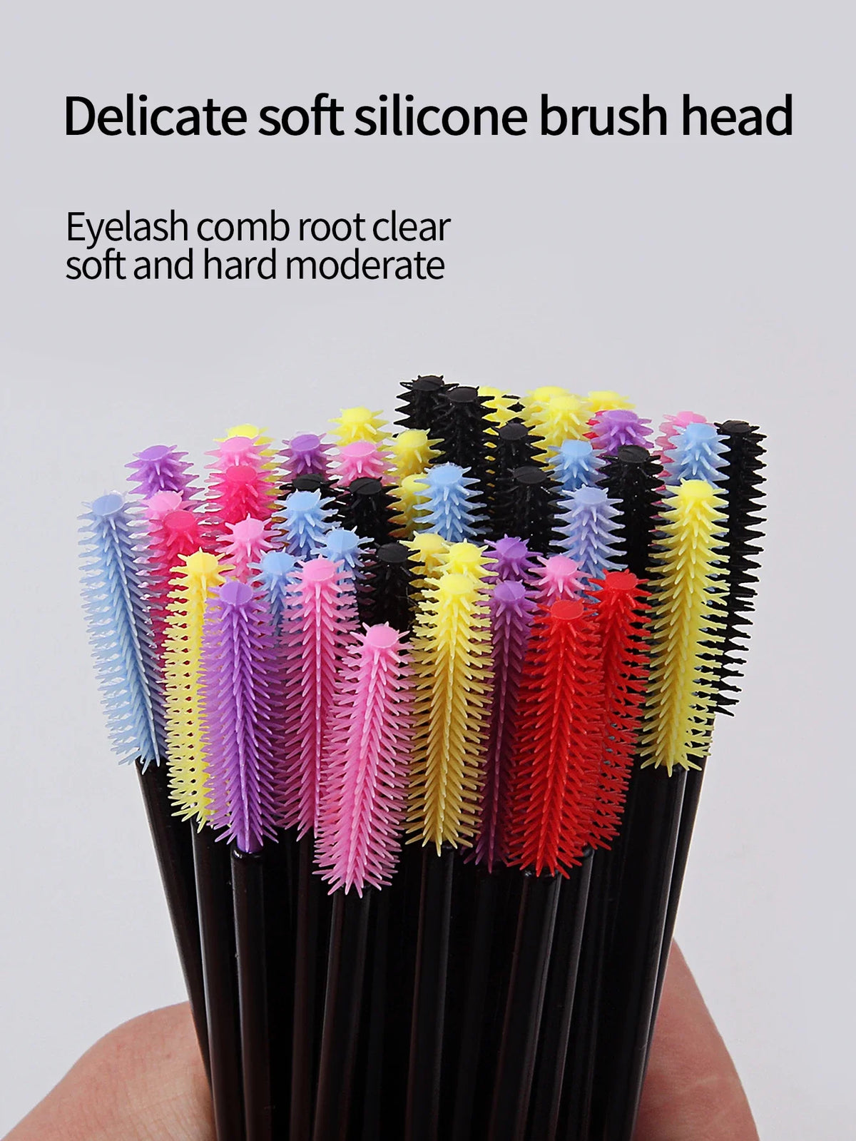 50PCS Silicone Mascara Brush Set – Eyelash Comb & Eyebrow Wand