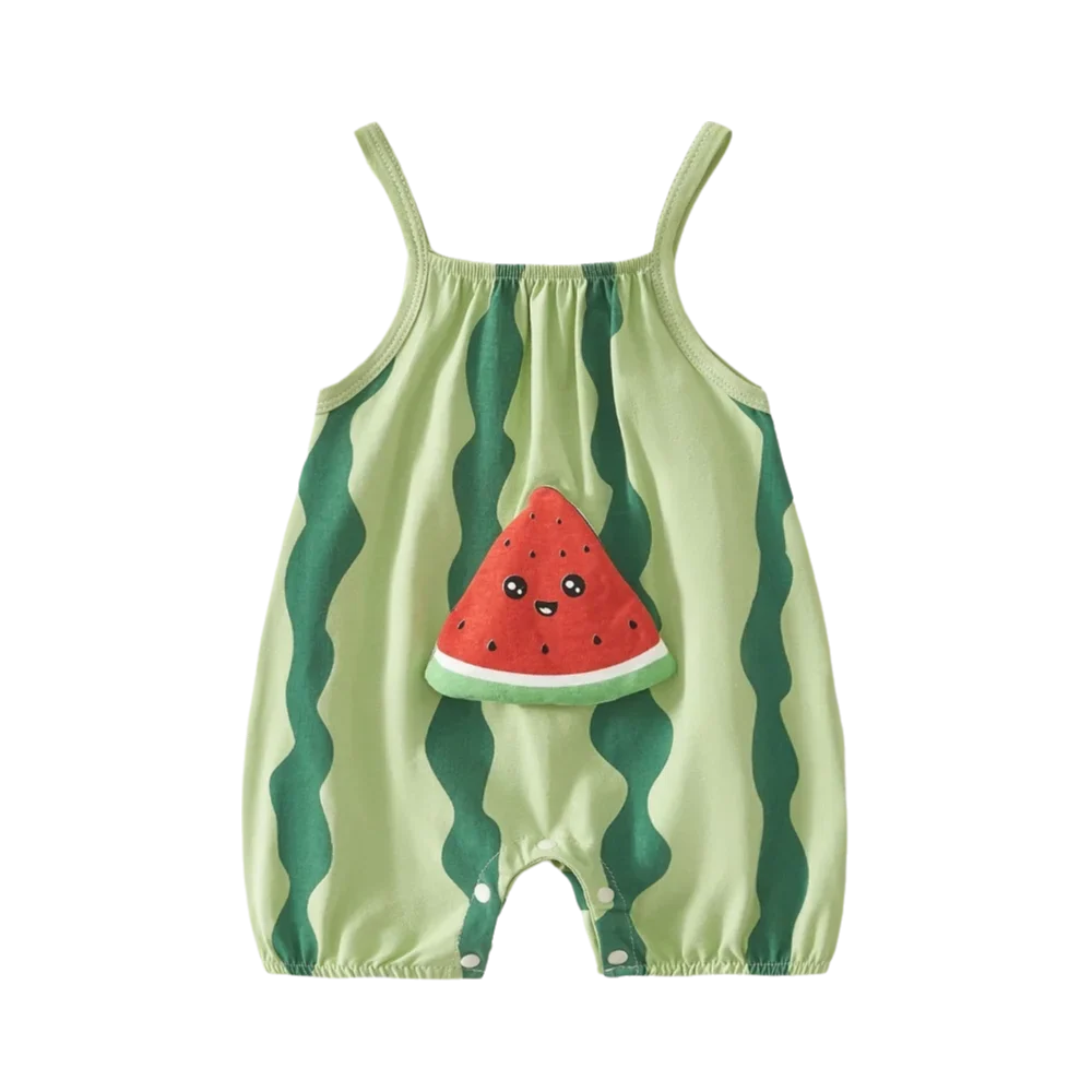 Sweet Watermelon Baby Romper | Loose Cotton One-Piece 1–3Y
