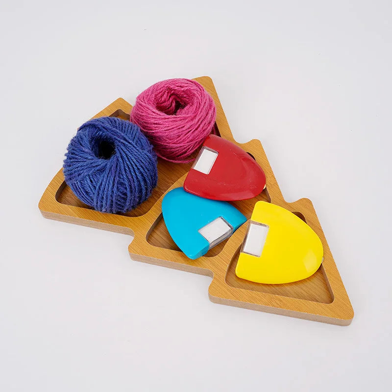 Christmas Bamboo Multi-Compartment Serving Tray – Party Snacks