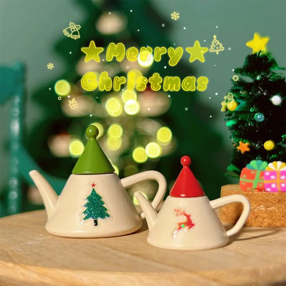 Miniature Dollhouse Tea Set 1:12 & 1:6 Scale – Teapot & Cups