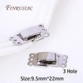 Rhodium Plated 2/3 Row Lock Clasp – DIY Bracelet Necklace Findings