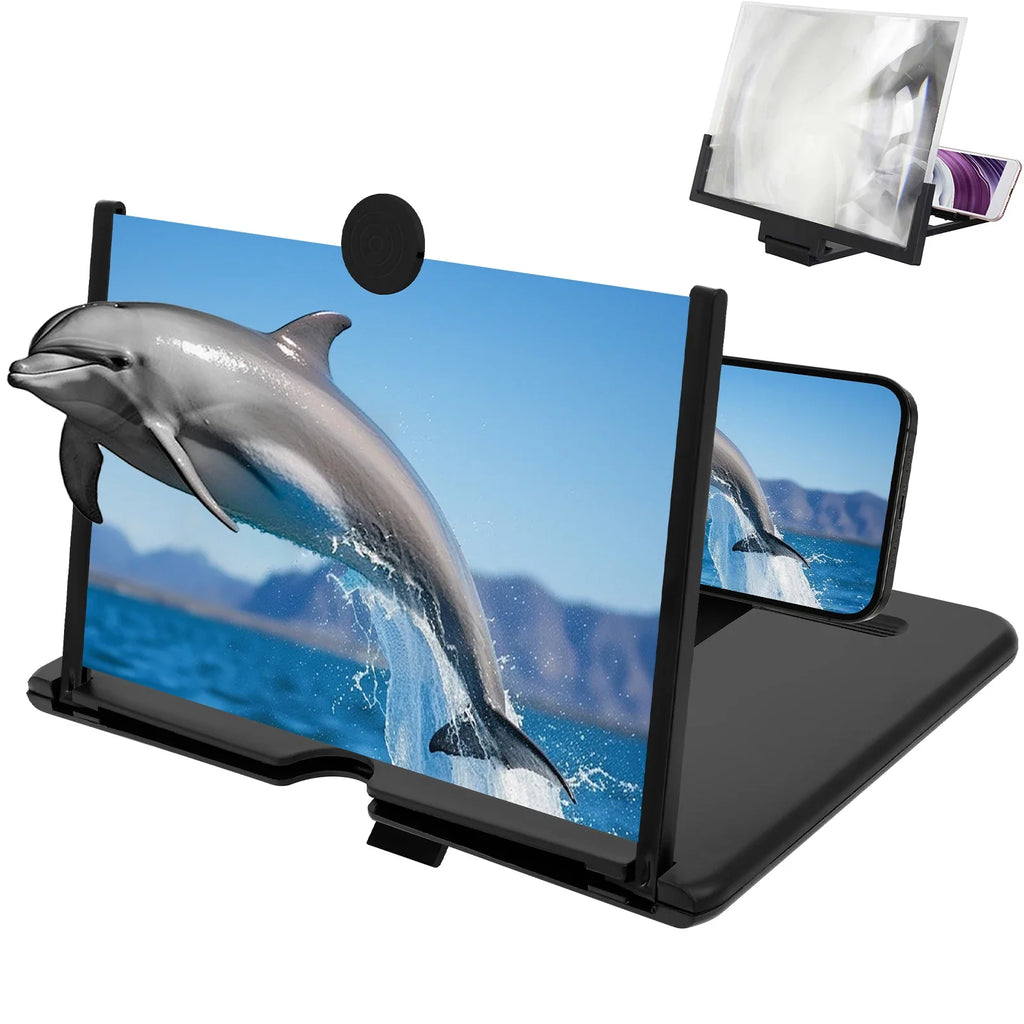 HD Phone Screen Magnifier 10/12/14 Inch Foldable Stand