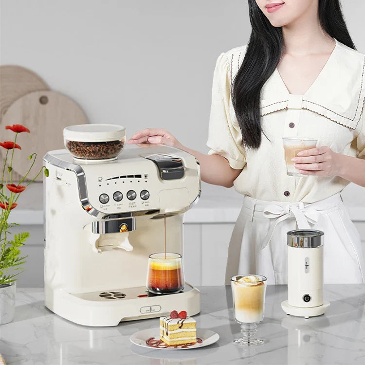 DUTRIEUX 6-in-1 Multi-Capsule Espresso Maker with Grinder