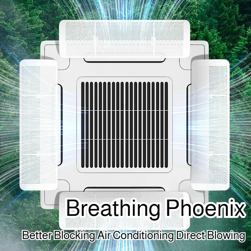 180° Adjustable Ceiling AC Vent Deflector – No-Drill Baffle