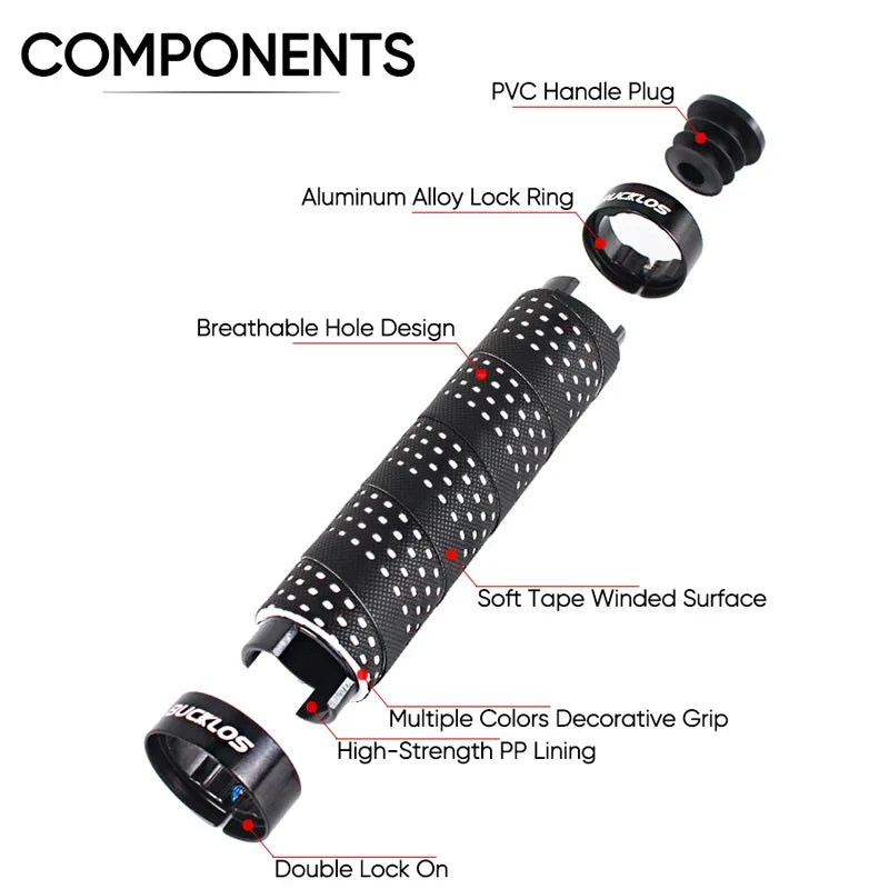 BUCKLOS MTB Lock-On Bike Grips – Anti-Slip Handlebar Covers