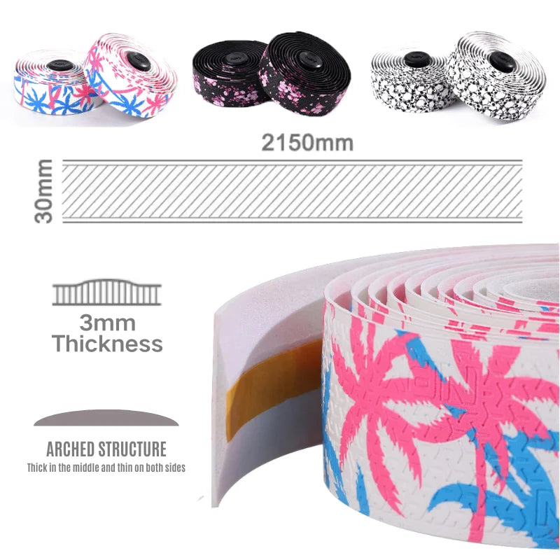 Road Bike Handlebar Tape Anti-Slip Thickened PU EVA Bar Wrap
