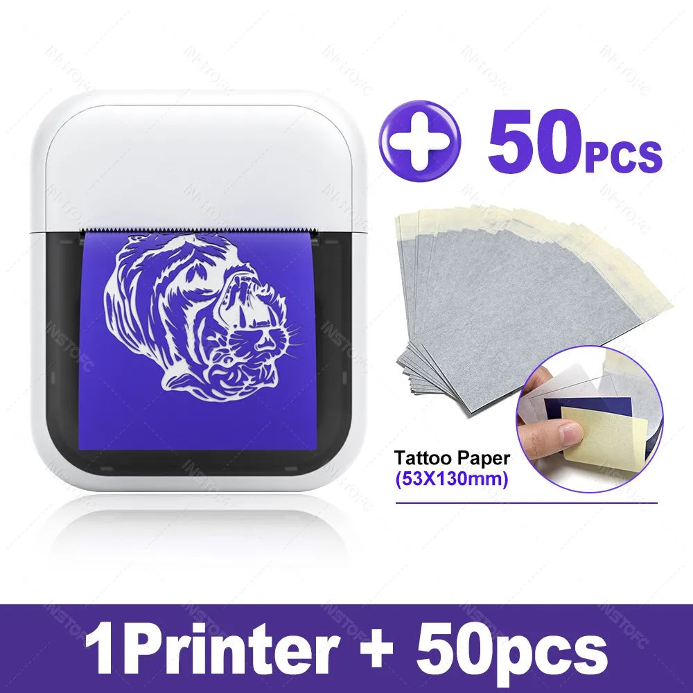 Mini Thermal Tattoo Stencil Printer – Inkless, Portable, 2-Inch