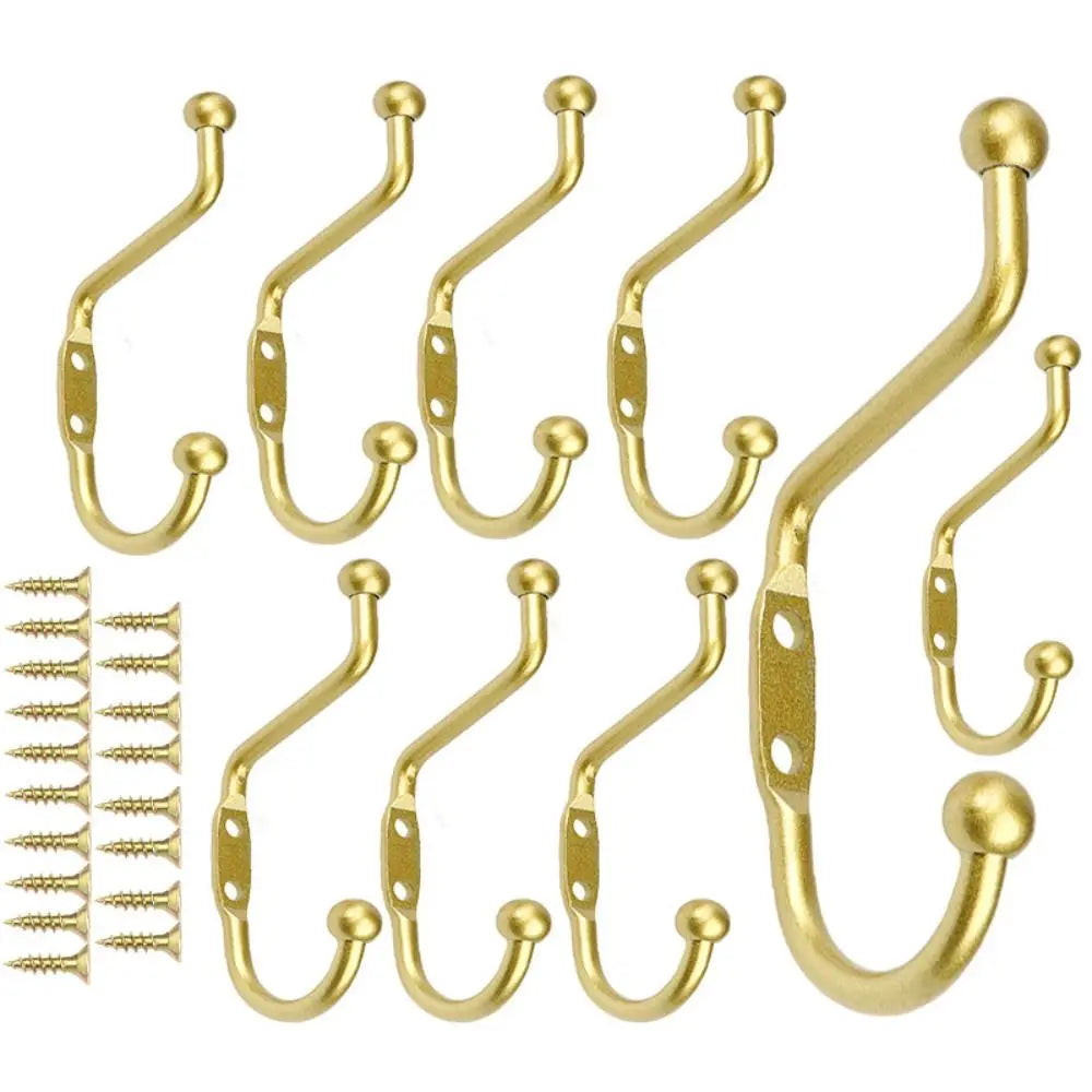 Vintage Zinc Alloy Wall Hooks Set – Coat, Towel & Key Hanger
