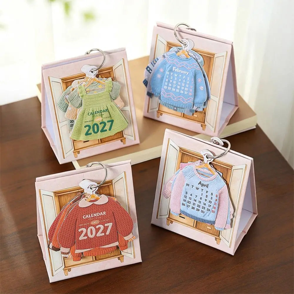 Mini 2027 Desk Calendar – Monthly Flip Table Calendar