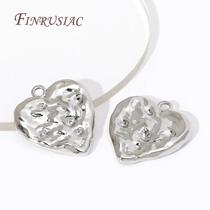 Heart Charms 18K Gold Plated & Rhodium Pendants | DIY Jewelry
