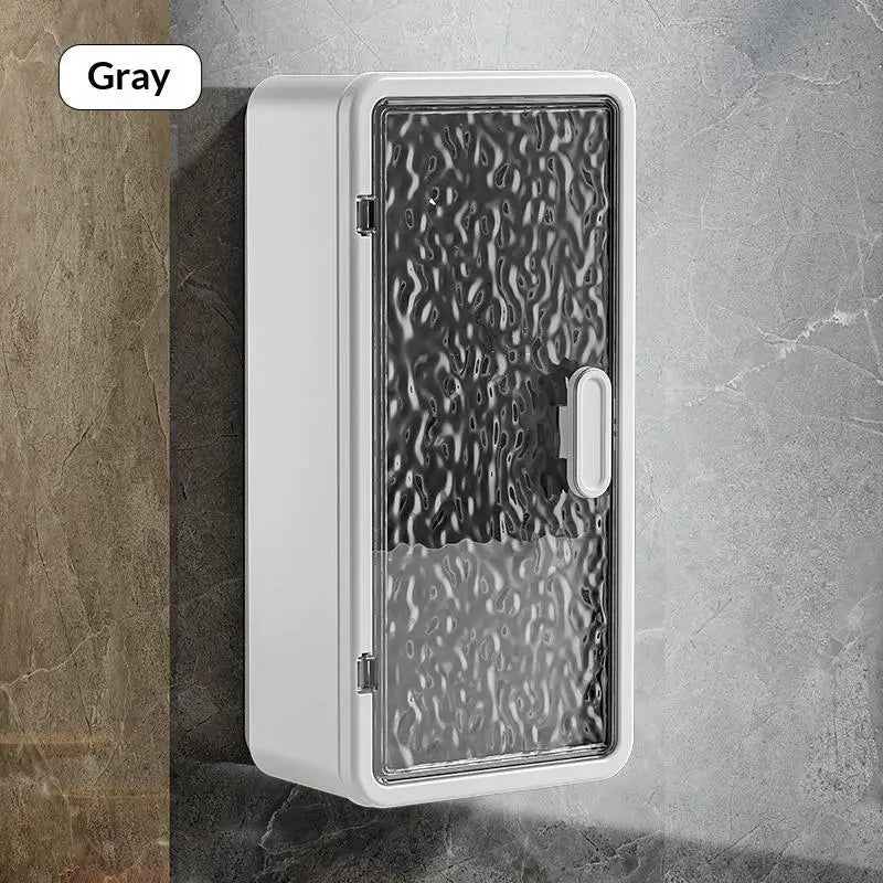 Wall Mounted Bathroom Toothbrush & Toiletry Organizer