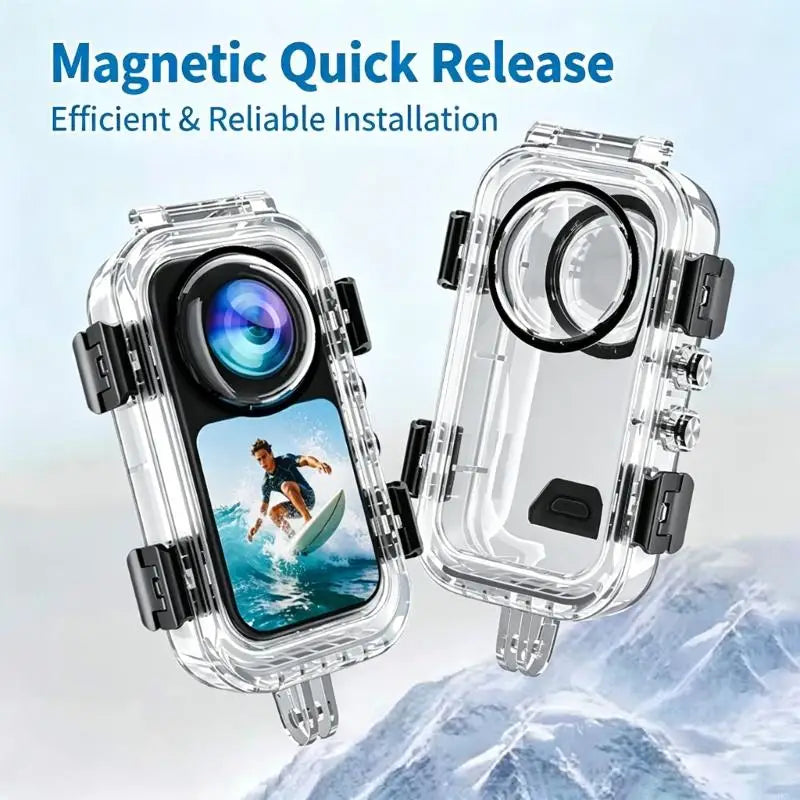 Waterproof Diving Case for Insta360 X6 – 60M Depth Housing