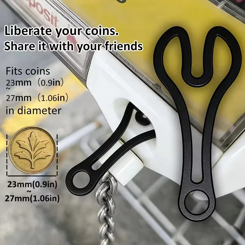Shopping Cart Token Keychain – Reusable Trolley Coin Tool