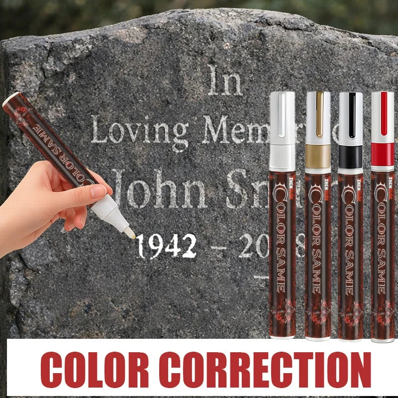 Tombstone Repainting Pen – Waterproof Gold Letter Restoration