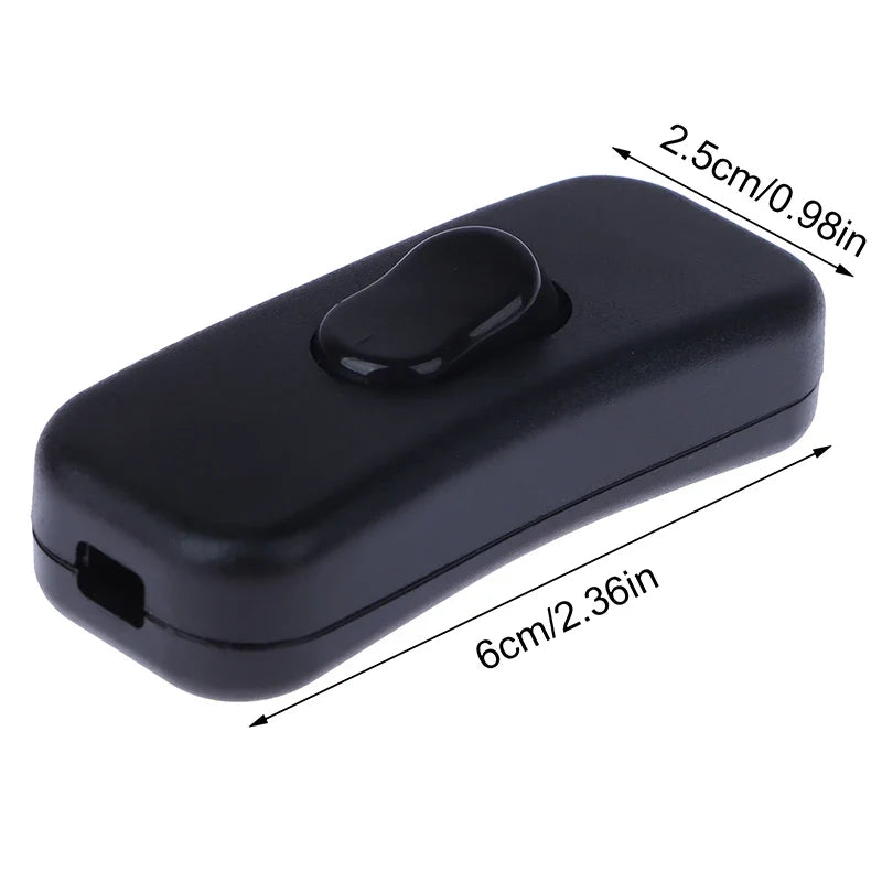AC 250V Inline Rocker Toggle Switch for Table Lamp & LED Light