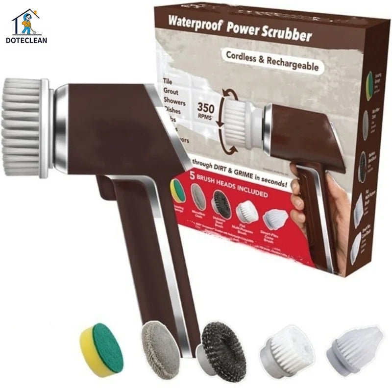 Electric Handheld Spin Scrubber – Kitchen & Bathroom Cleaning Brush