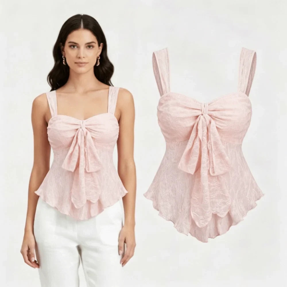 Lace Camisole Crop Vest | Sweetheart Neck Backless Top S-XL