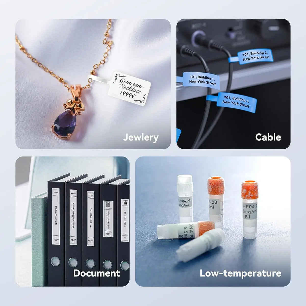 Niimbot M2/M3/B32/Z401 Waterproof Cable Wire Label Stickers