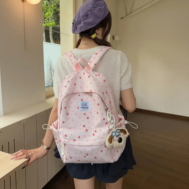 Women's Large Capacity Nylon Backpack – School & Travel Bag