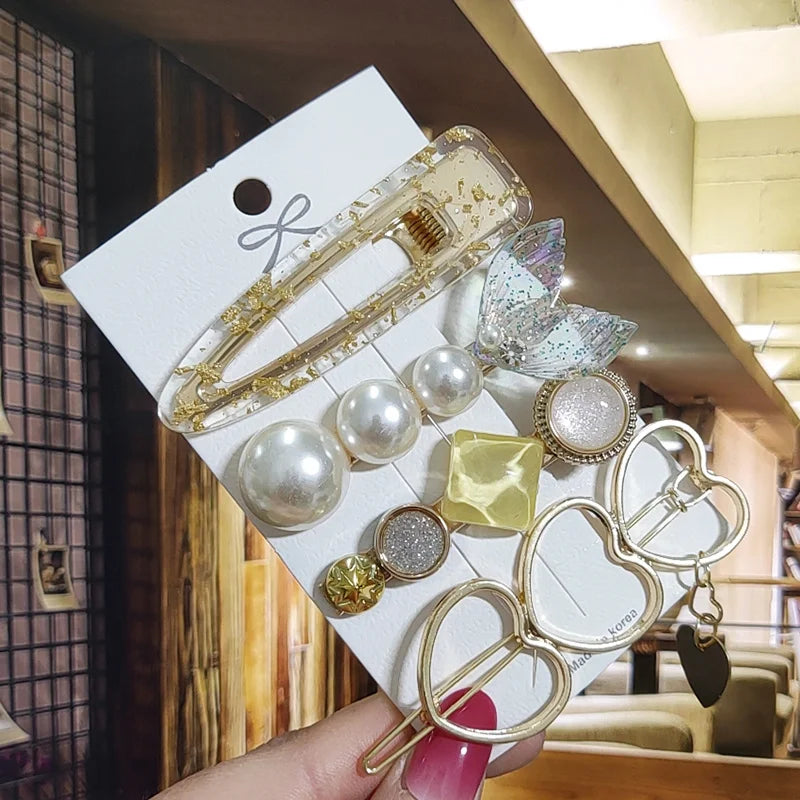 Pearl Rhinestone Hair Clip for Women – Flower Barrette
