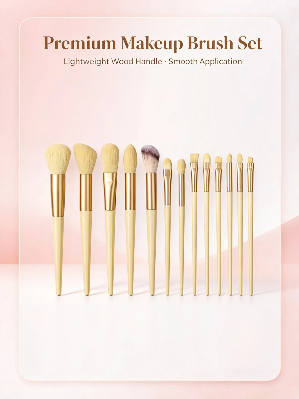 Nixie 18-Piece Makeup Brush Set – Powder, Blush & Eye Shadow