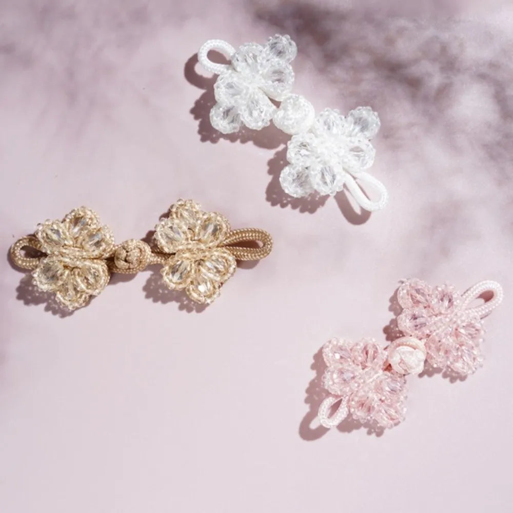 Chinese Style Beaded Shank Buttons for DIY Sewing | 1 Pair