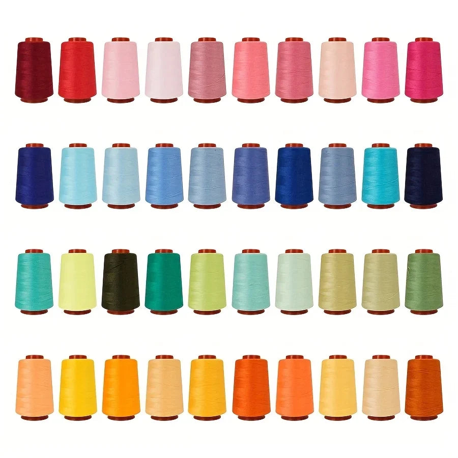 800-Yard 10-Color Polyester Sewing Thread Set – 4 Groups