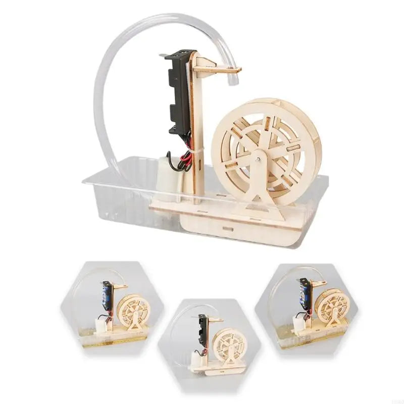 Wooden Water Wheel Model Kit – Kids Physics STEM Toy